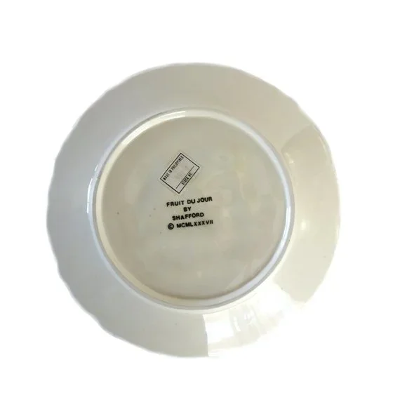 Fruit De Jour Stafford Dessert Plate Hand Painted Majolica 1987 Grapes - Picture 3 of 4